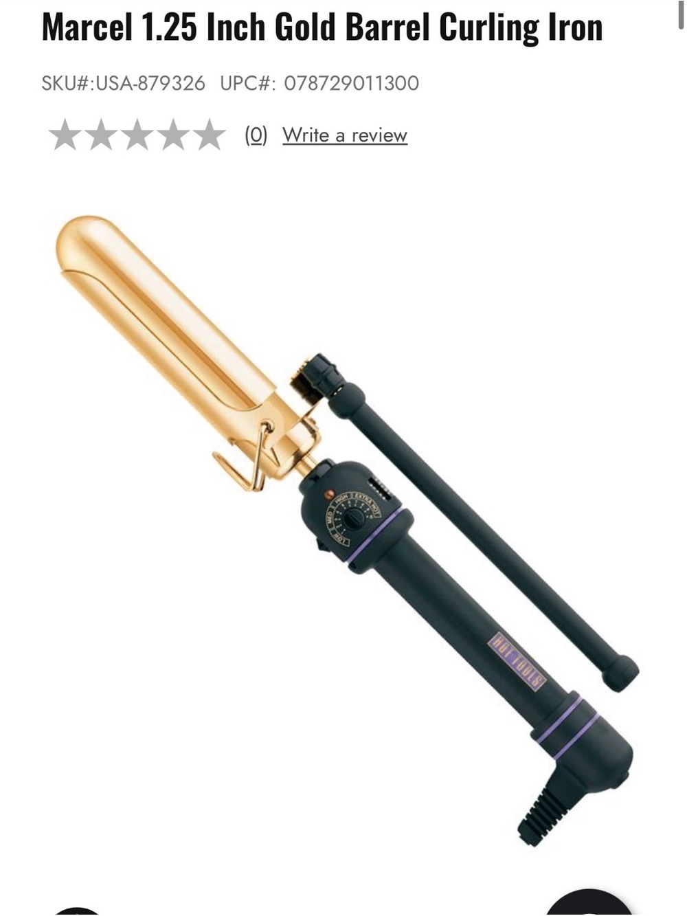 Hot Tools Professional Gold Plated Marcel Curling Iron